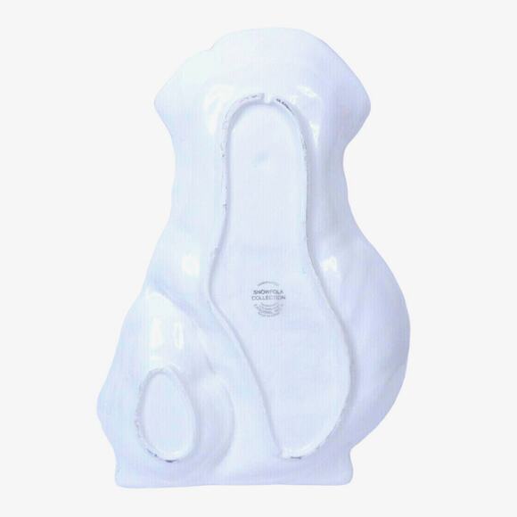 Vintage Huge Holiday Snowman Ceramic Serving Tray 16" by Cardinal Hand Painted - Picture 3 of 8